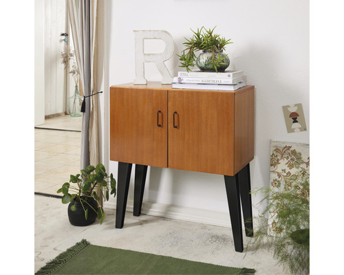 Skåp med två dörrar och ben i retrodesign