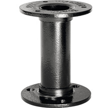 Svart stående rör av gjutjärn med fläns