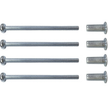 Fyra skruvar och fyra nitar