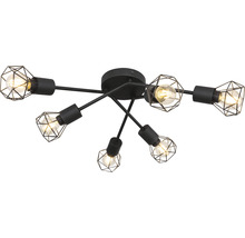 Taklampa GLOBO Xara 6xE14 svart