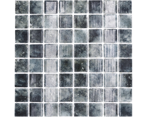 Mosaik glas VP56383PUR svart 31,6 x 31,6 cm