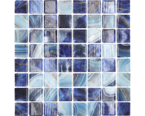 Mosaik glas VP56384PUR blå 31,6 x 31,6 cm