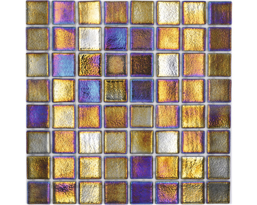 Mosaik glas VP55386PUR guld 31,6 x 31,6 cm