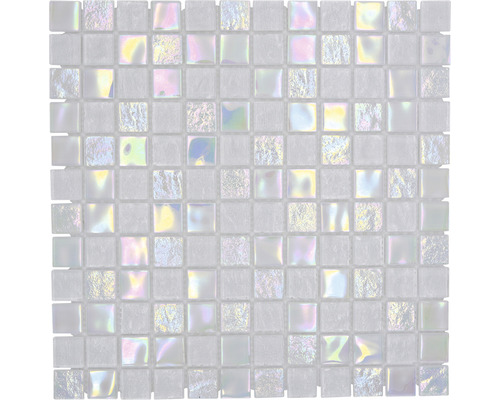 Mosaik glas CM S100 vit 30,4 x 30,4 cm