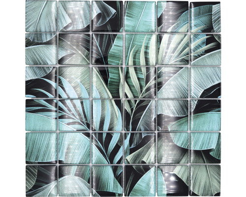 Mosaik glas XCM RF05 grön 29,8 x 29,8 cm