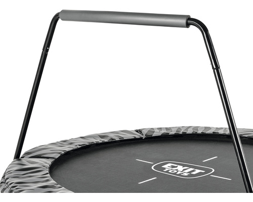 Detaljvy av en EXIT Toys-trampolin med handtag