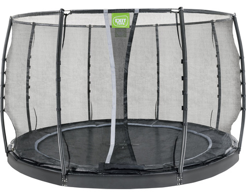 Rund studsmatta för trädgården med säkerhetsnät