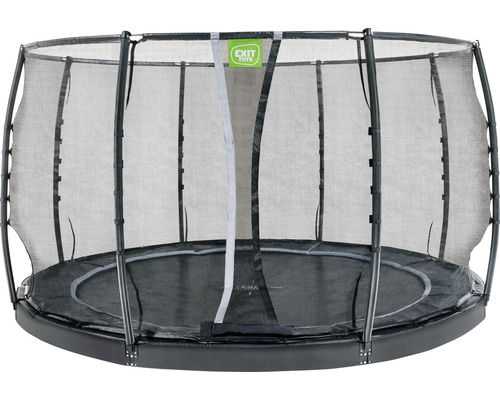 Rund studsmatta för trädgården med säkerhetsnät