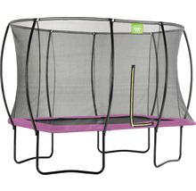 Studsmatta EXIT Silhouette med säkerhetsnät 244x366cm rosa