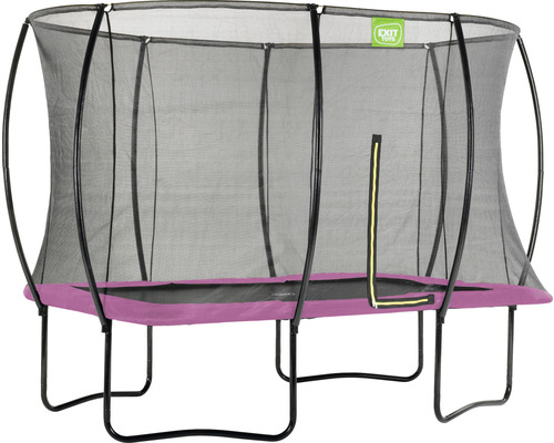 Rektangulär trädgårdstrampolin med säkerhetsnät