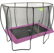 Studsmatta EXIT Silhouette med säkerhetsnät 244x366cm rosa