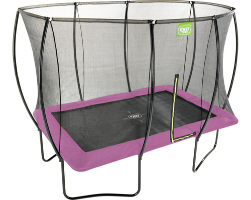 Rektangulär trädgårdstrampolin med säkerhetsnät