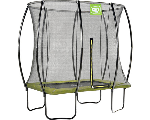 Rektangulär trädgårdstrampolin med säkerhetsnät