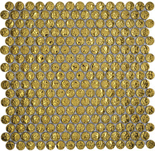 Mosaikplatta med runda, strukturerade element