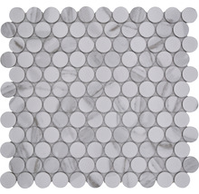 Mosaikplatta av marmor med runda element