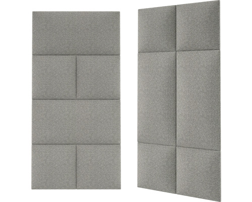 Två ljudabsorberande väggpaneler med tygklädsel