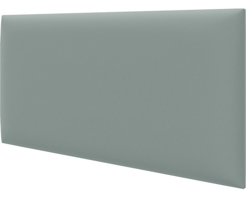 Grå sänggavel i tyg