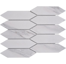 Mosaik keramik Hexagon carra CIM LHX CR vit matt 27,55x31,3 cm