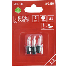Konstsmide logotyp, LED lampa 3 volt 0,06 watt, livslängd 50000 timmar