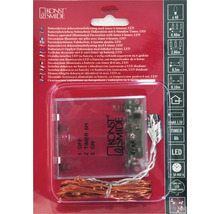 Konstsmide LED ljusslinga med batteridrift och timer för dekorationer