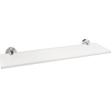 Glashylla med metallfästen