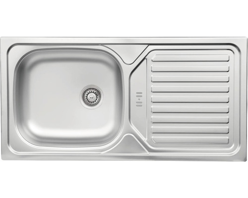 Diskho i rostfritt stål med avrinningsyta