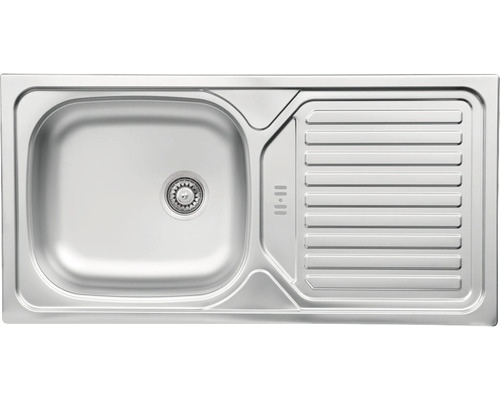 Diskho i rostfritt stål med avrinningsyta