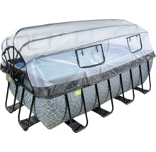 Uppblåsbar pool med lock för skydd mot väder och vind