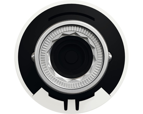 Närbild av en smart home-enhet med cirkulär öppning