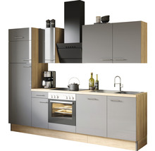 Komplett kök med diskho, spis, fläkt och kylskåp
