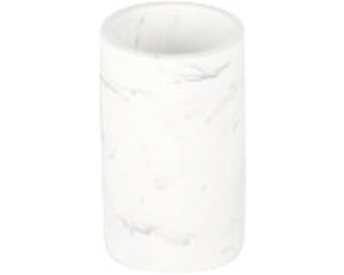 Tandborstmugg HABO Marble creme matt rostfritt stål 70x70 mm