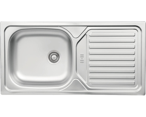 Diskho i rostfritt stål med avrinningsyta