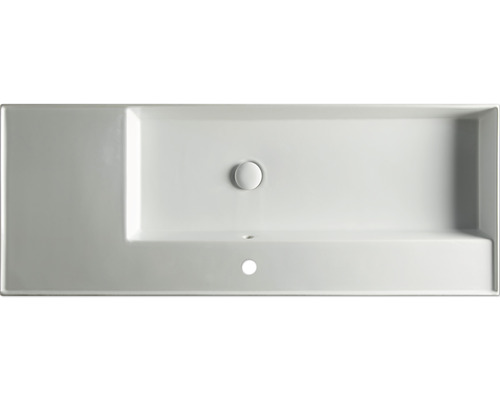 Tvättställ av keramik med överlopp och blandarhål