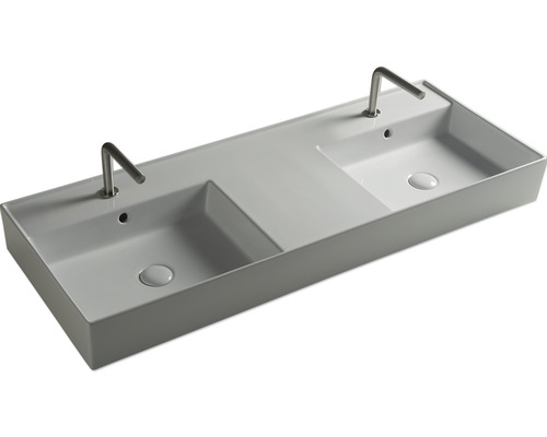 Dubbla tvättställ med två kranar