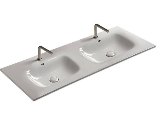 Dubbeltvättställ med två kranar för badrummet