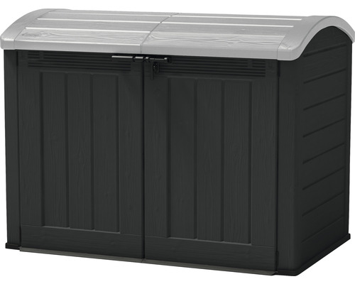 Förvaringslåda med träutseende för utomhusbruk