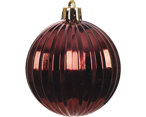 Räfflad julkula av plast