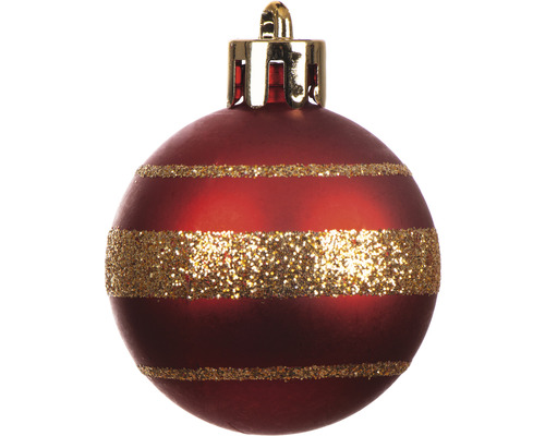 Julgranskula med glittrande ränder