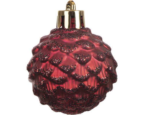 Julgranskula med fjällmönster och upphängare