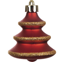 Julgranshänge i form av julgran med glitterdetaljer