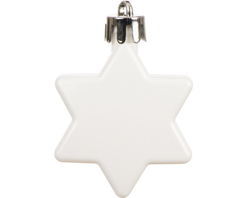 Vit julgranskulehänge i stjärnform