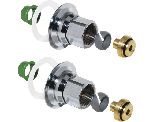 Piping-Blandarfäste VATETTE Vatette krom mässing 160 mm c/c 2-pack FG0926052 Två ventilinsatser för sanitetsarmaturer med tätningar och ventilkägla