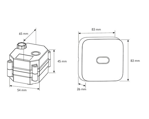 Teknisk ritning av ett husvattenverk med måttangivelser