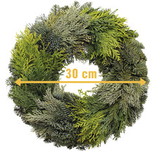 Julkrans med en diameter på 30 cm