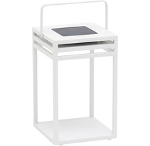 Solarlampa av metall med handtag