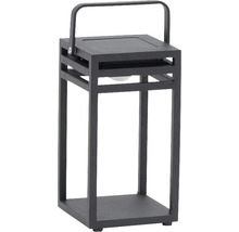 Laterna i metall med solpanel och bärhandtag