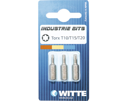 Witte Industrie Bits Torx T10/T15/T20 i blisterförpackning