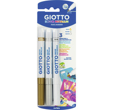 Giotto Decor Metallic pennor, trepack