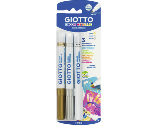 Giotto Decor Metallic pennor, trepack