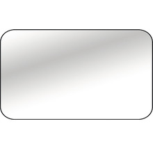 Spegel med belysning CORDIA Tender Line svart matt 80x120 cm TENDER08001200B